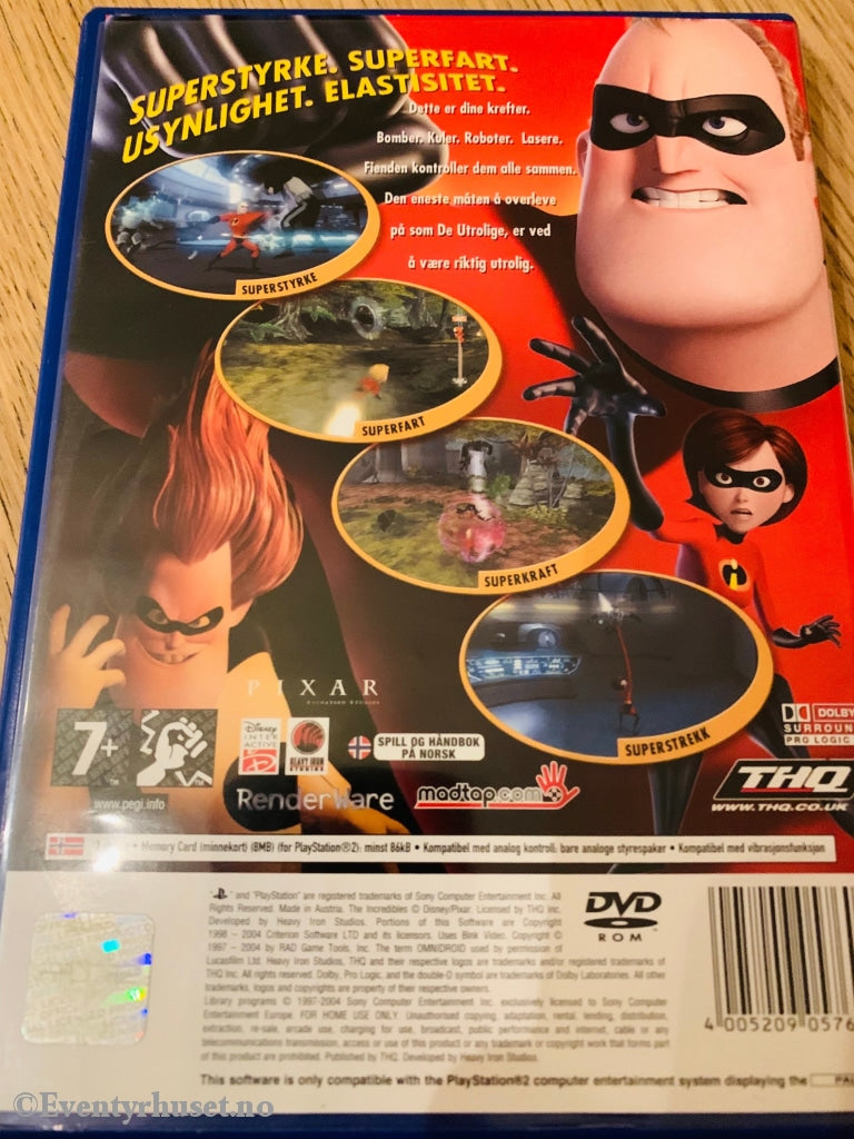 Disney Pixar De Utrolige. Ps2. Ps2