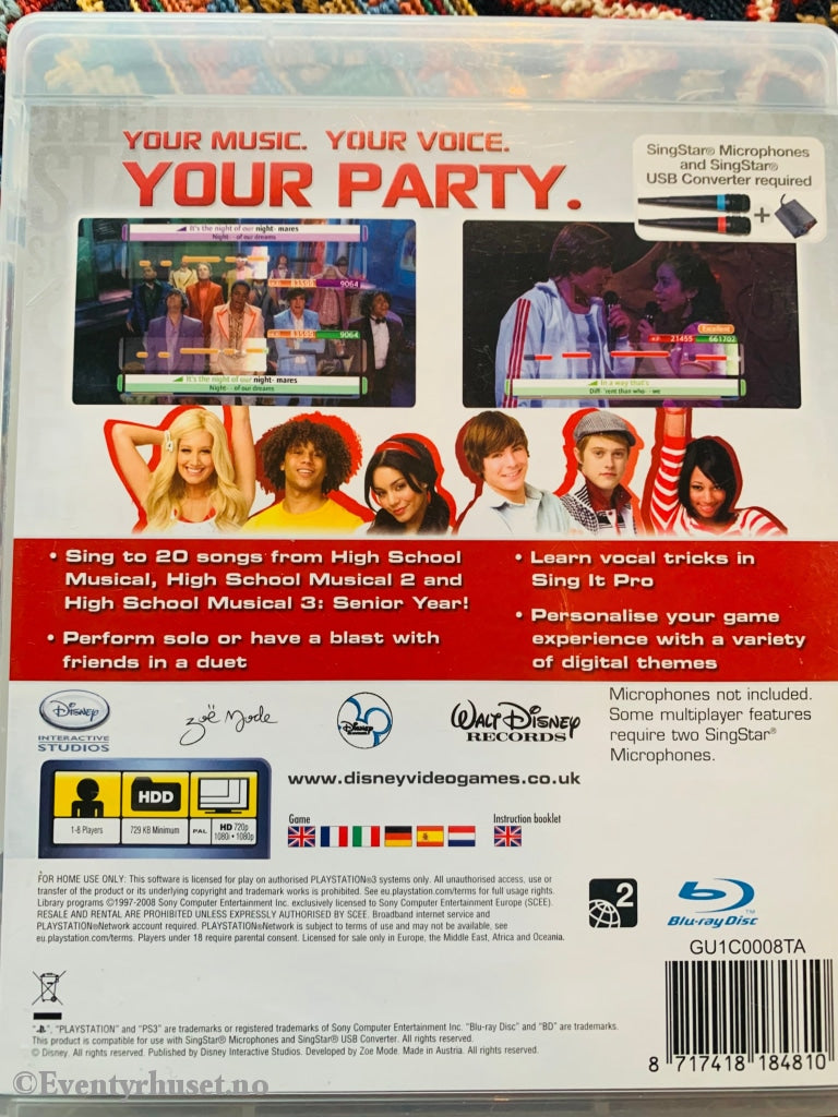 Disney Sing It - High School Musical 3 . Ps3. Ps3