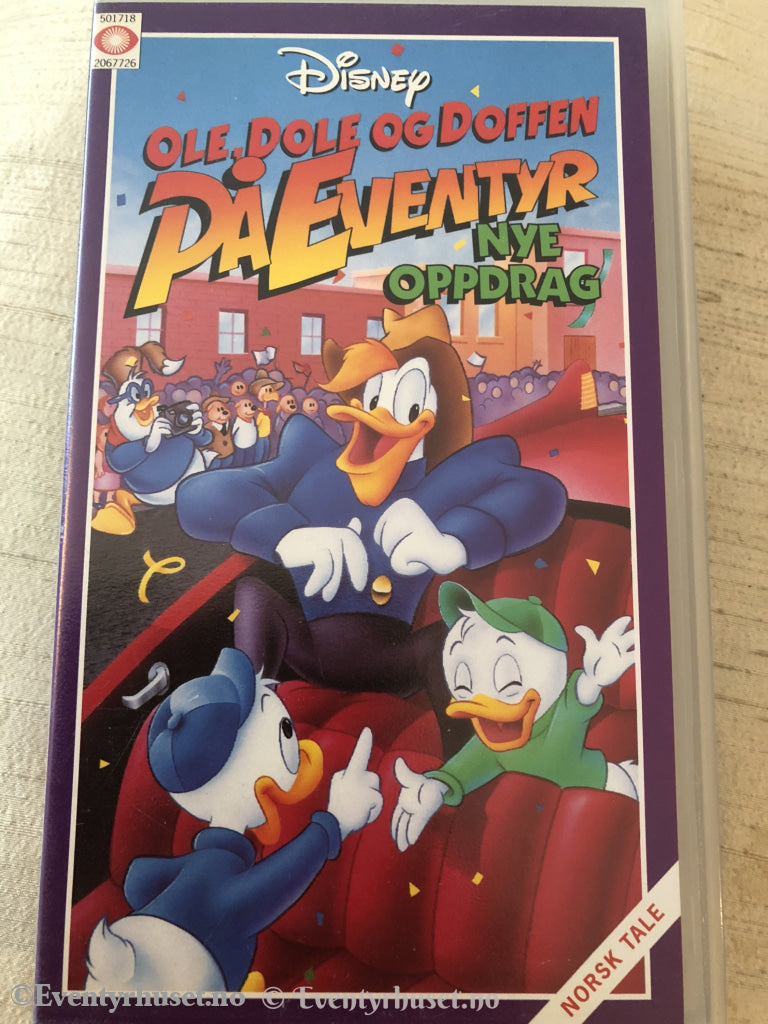 Disney Vhs. 0677/56. Ole Dole Og Doffen På Eventyr - Nye Oppdrag. Vhs