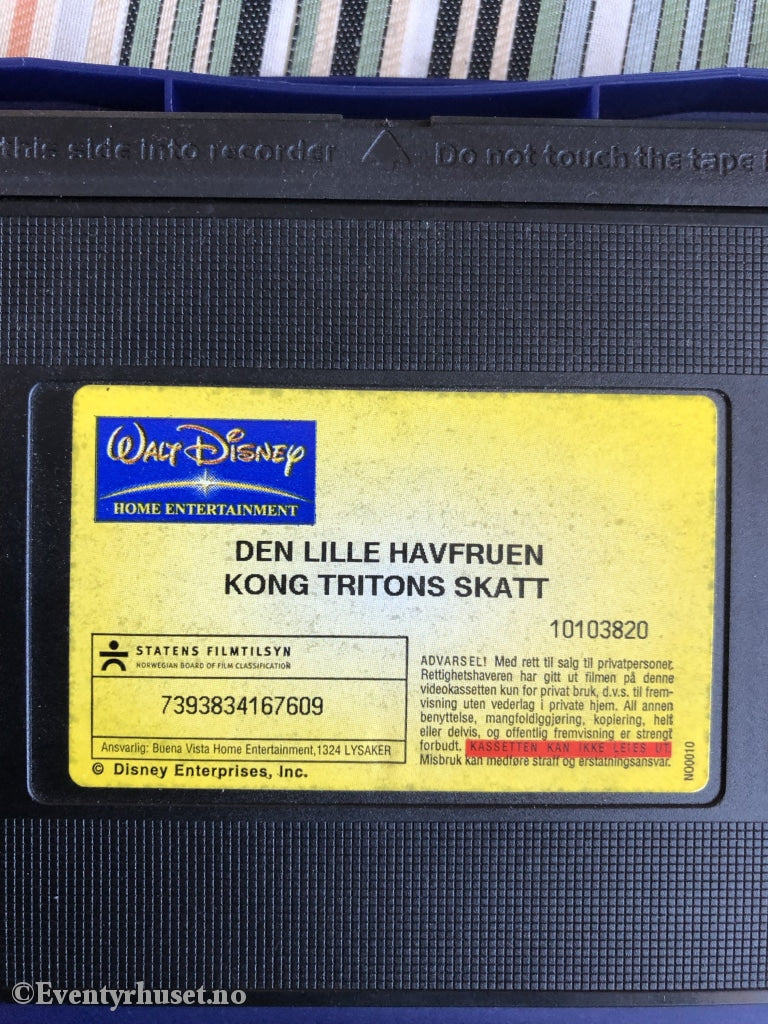 Disney Vhs. 10103820. Den Lille Havfruen. Kong Tritons Skatt. Vhs