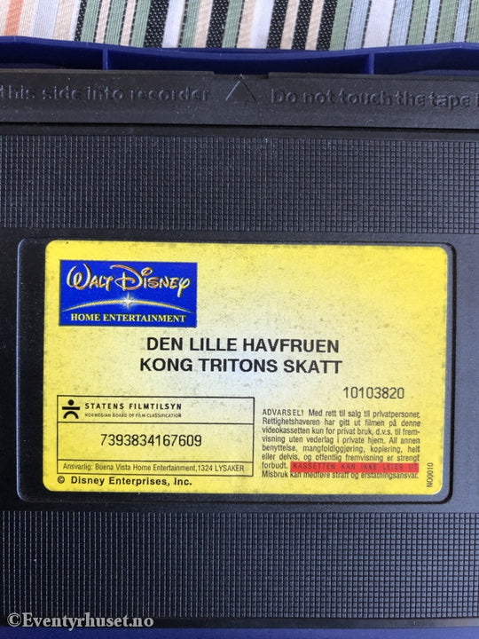 Disney Vhs. 10103820. Den Lille Havfruen. Kong Tritons Skatt. Vhs