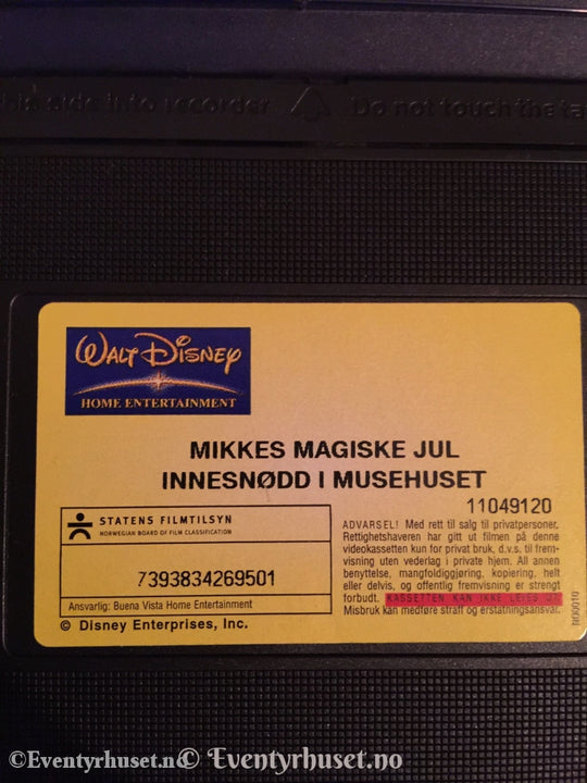 Disney Vhs. 11049120. Mikkes Magiske Jul. Vhs