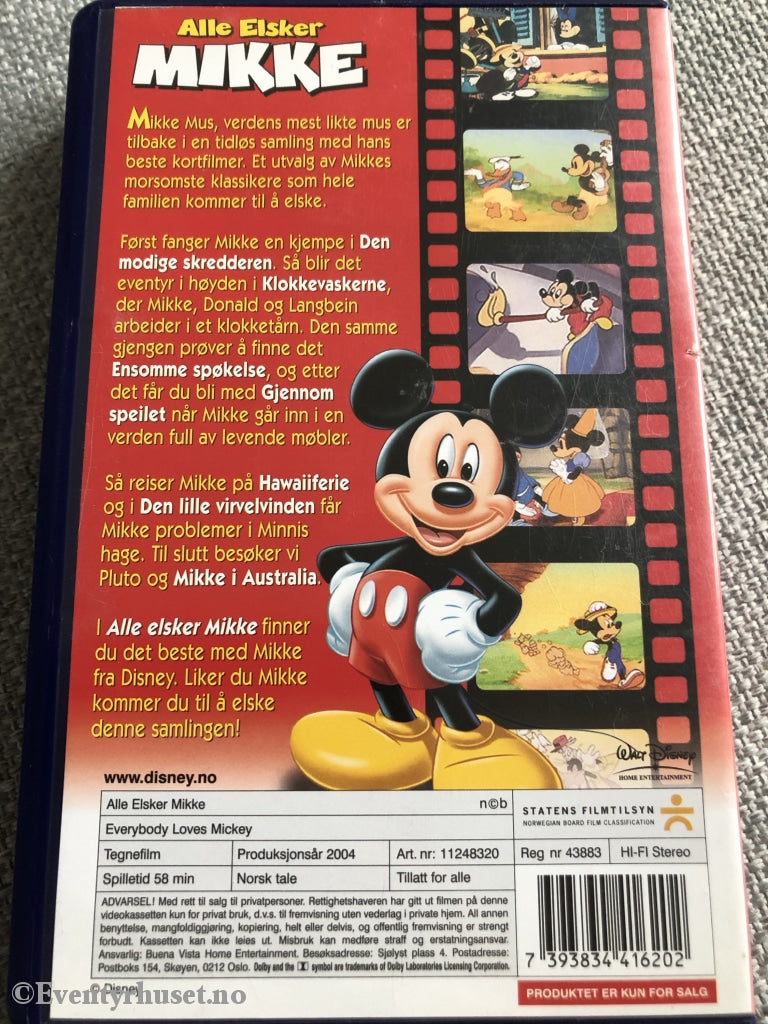 Disney Vhs 11248320. Alle Elsker Mikke.