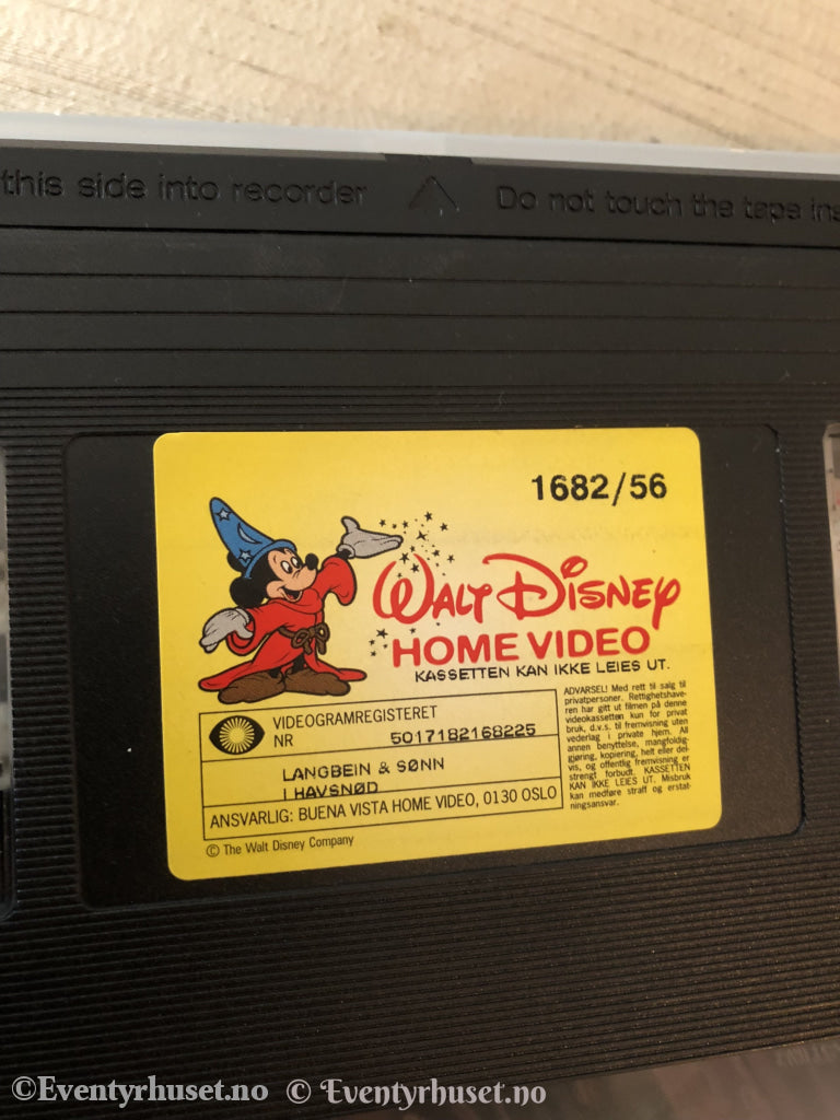 Disney Vhs. 1682/56 Langbein Og Sønn - & I Havsnød. Vhs