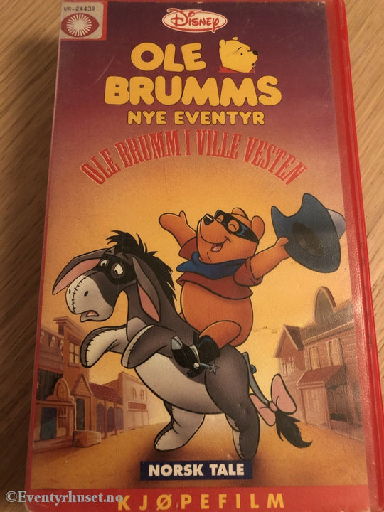 Disney Vhs. 261052. Ole Brumms Nye Eventyr. Brumm I Ville Vesten. 1990. Vhs