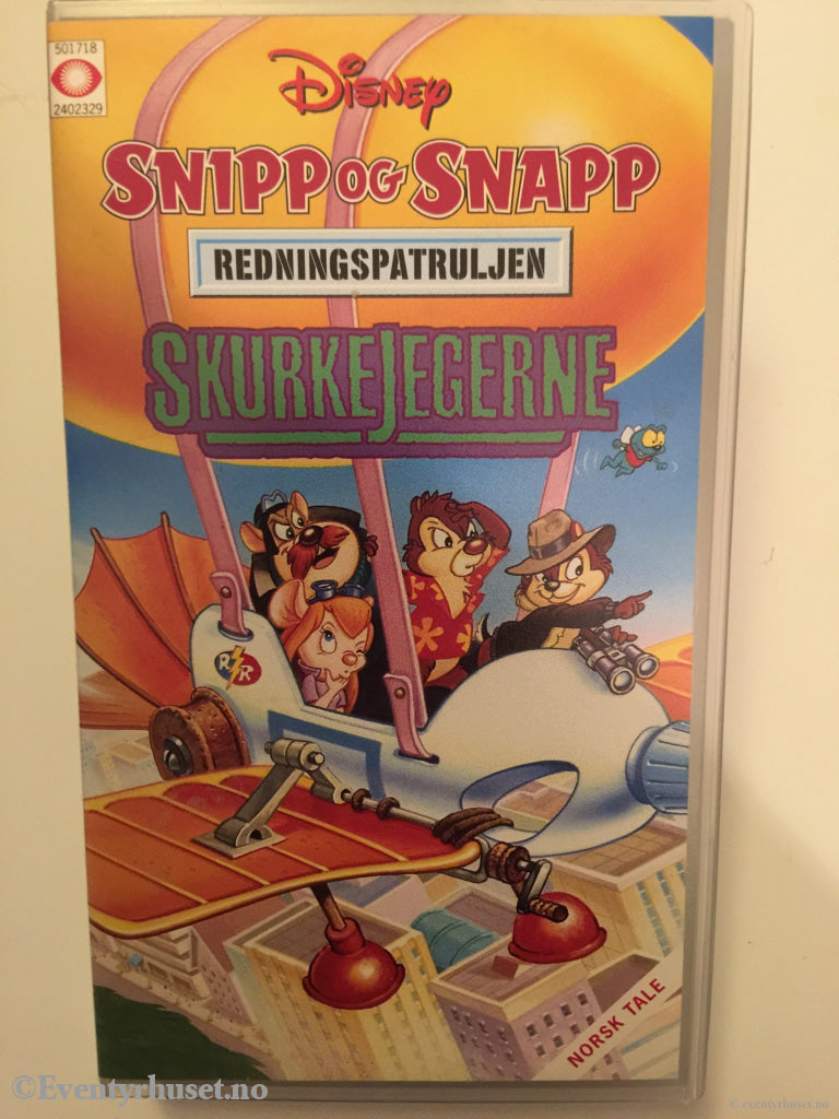 Disney Vhs. 4023/56. Snipp & Snapp. Redningspatruljen. Skurkejegerne. Vhs