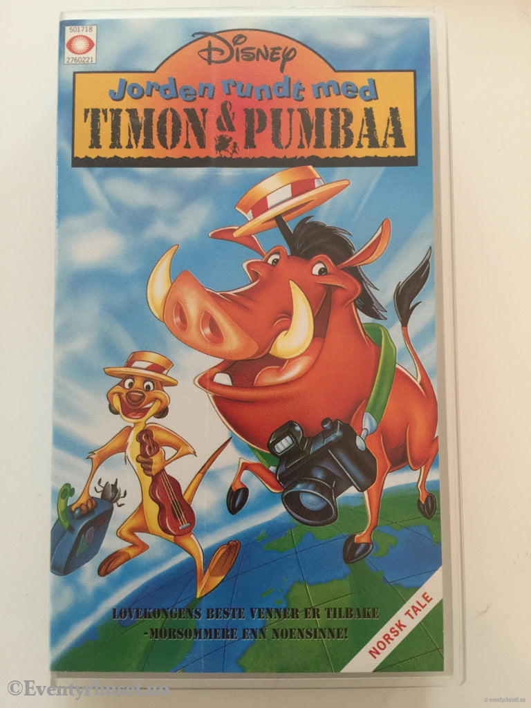 Disney Vhs. 7602/56. Jorden Rundt Med Timon & Pumbaa. Vhs