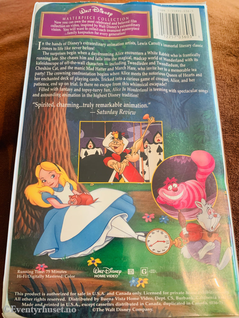 Disney VHS Big Box. Alice in Wonderland (1951). VHS Big Box.