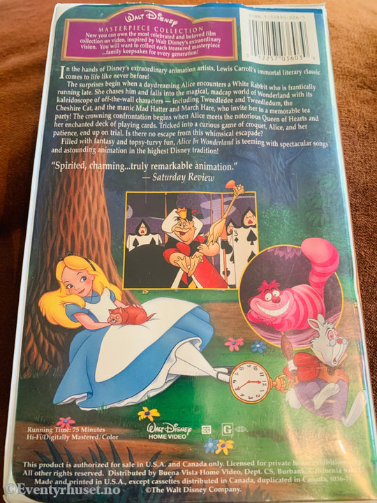 Disney VHS Big Box. Alice in Wonderland (1951). VHS Big Box.