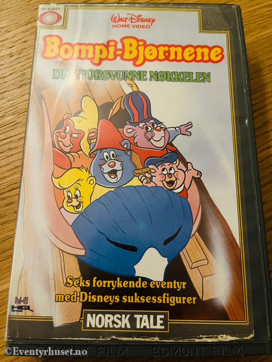 Disney Vhs Big Box. Bompibjørnene Vol. 4. 1988. Den Forsvunne Nøkkelen. Box