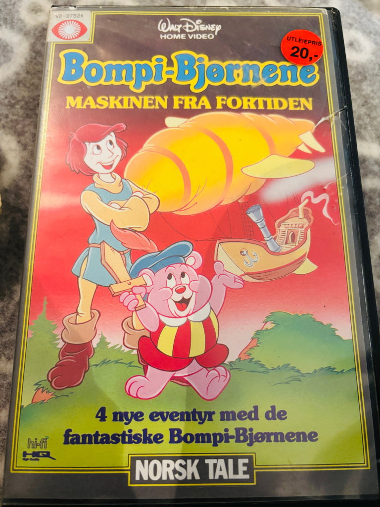 Disney VHS Big Box. BompiBjørnene Vol. 5. 1985. Maskinen fra fortiden. VHS Big Box. VHS Big Box