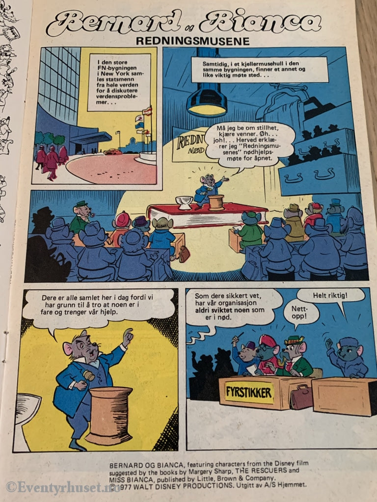 Disneys Bernard & Bianca. 1977. Tegneserieblad