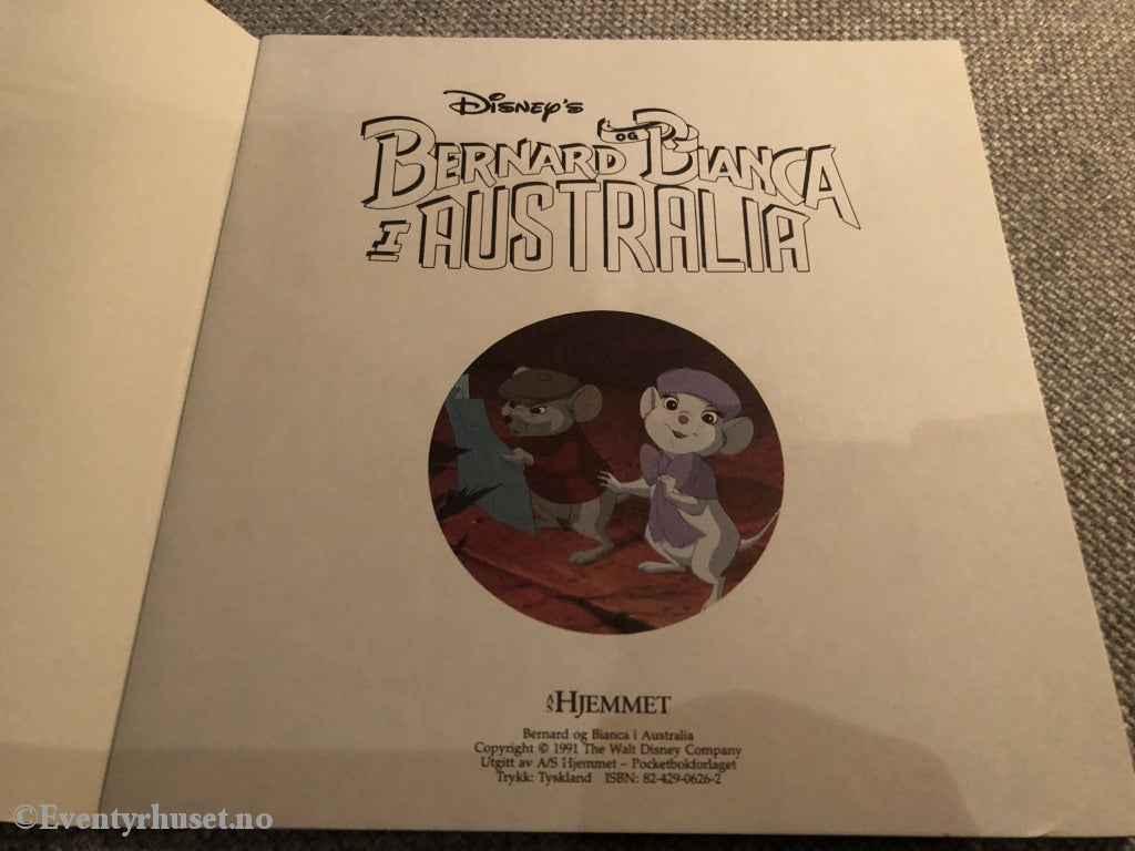 Disneys Bernard Og Bianca I Australia. 1991. Nr. 8 Serien. Tegneseriealbum