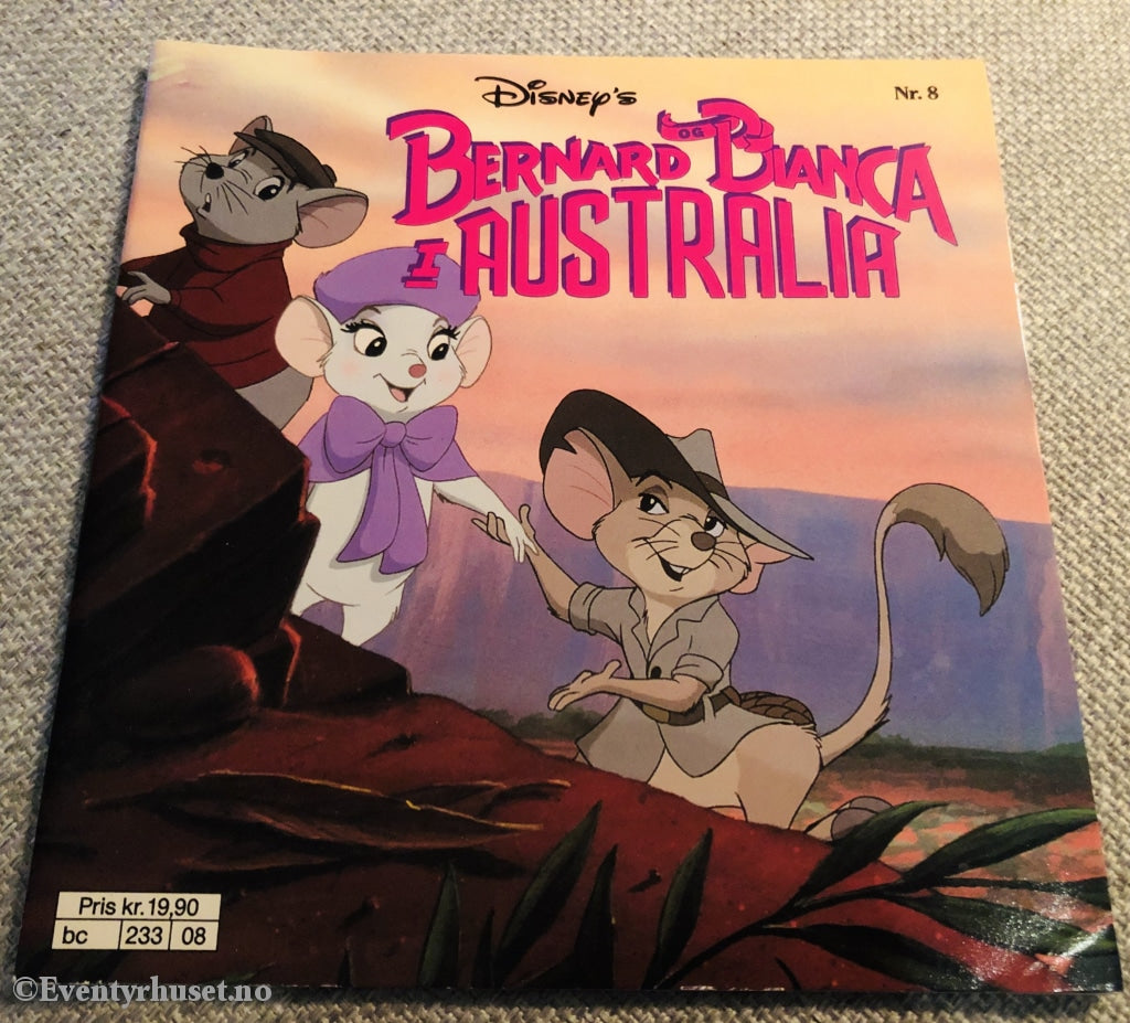 Disneys Bernard Og Bianca I Australia. 1991. Nr. 8 Serien. Tegneseriealbum