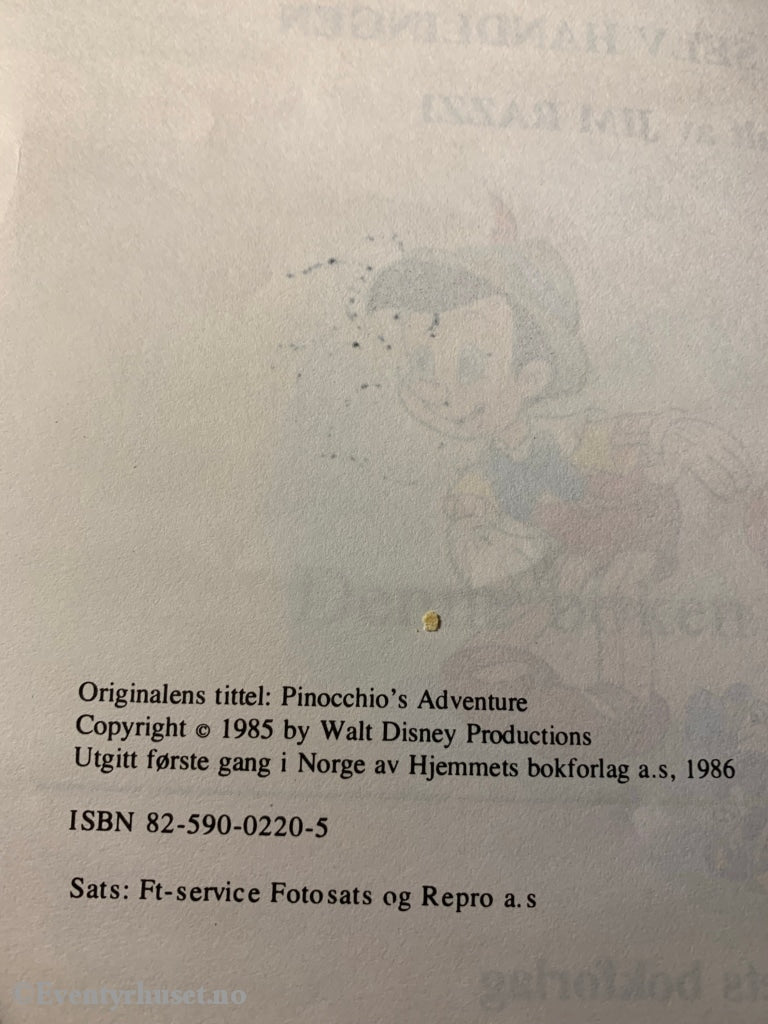 Disneys Donald Ducks Bokklubb 7+. Med Pinocchio På Eventyr. Du Er Hovedpersonen Og Velger Selv