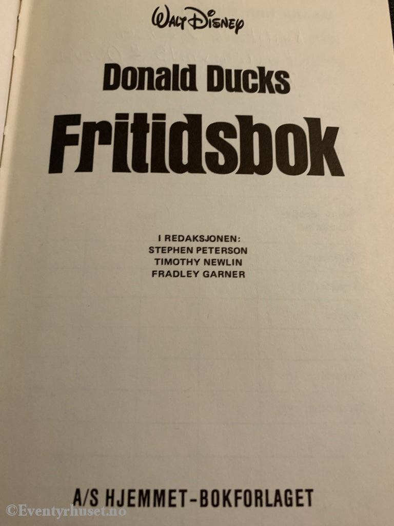 Disneys Donald Ducks Fritidsbok. 1976. Fortelling