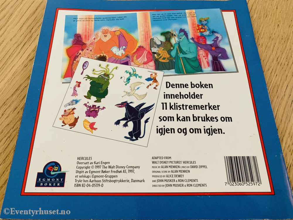 Disneys Herkules. Les & Lek. 1997. Klistremerkealbum. Klistremerkealbum