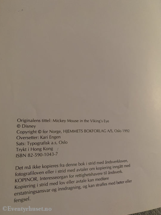 Disneys Mikke Mus & Vikingøyet. 1992. Fortelling