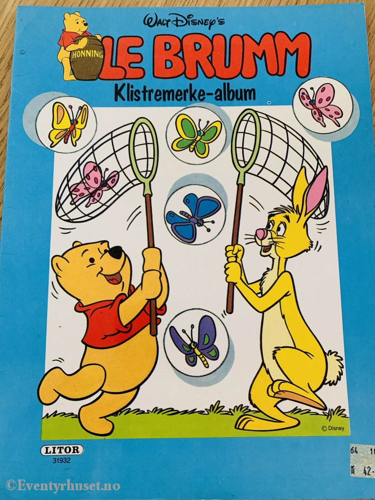 Disneys Ole Brumm. Klistremerkealbum. Brukt. Klistremerkealbum