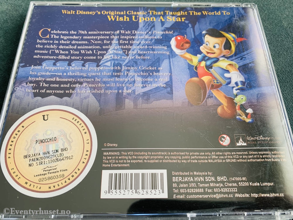 Disneys Pinocchio. Video Cd. Cd