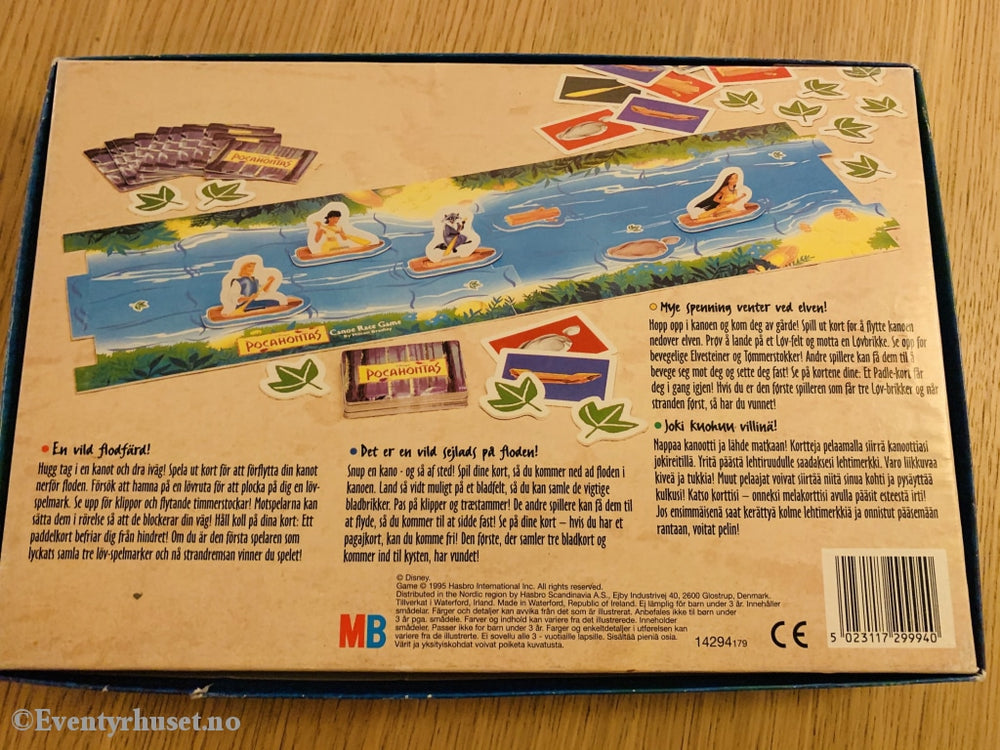 Disneys Pocahontas - Kanoracet. 1995. Brettspill. Brettspill