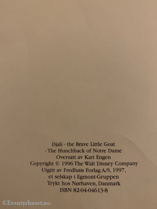 Disneys Ringeren I Notre Dame - Djali På Nye Eventyr. 1997. Tegneserieblad
