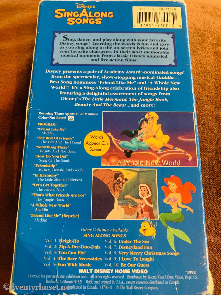 Disney's Sing Along Songs: Friend Like Me (Aladdin, 1993). VHS.