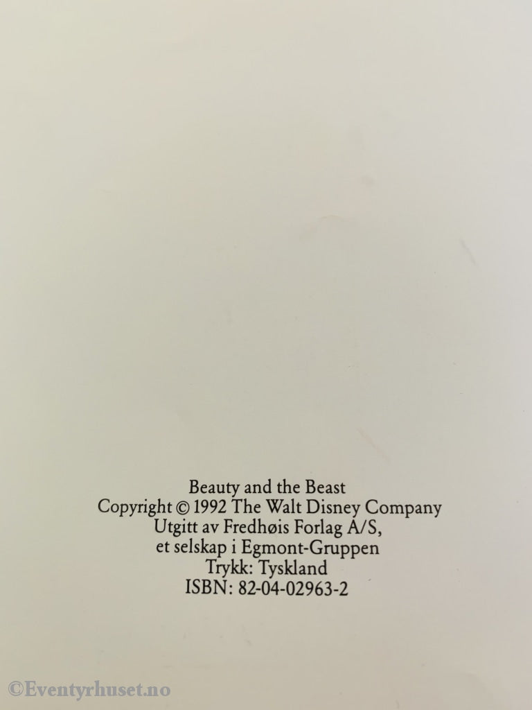 Disneys Skjønnheten Og Udyret. 1992. Hefte Nr. 9 I Serien.