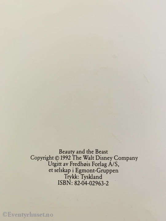 Disneys Skjønnheten Og Udyret. 1992. Hefte Nr. 9 I Serien.