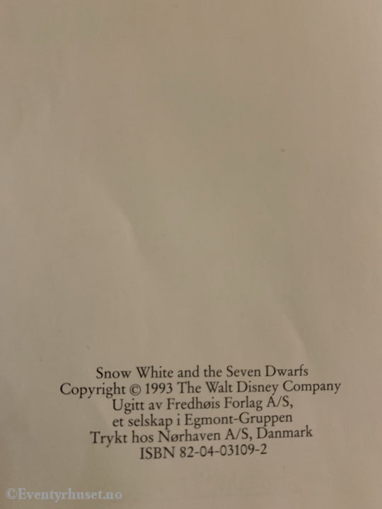Disneys Små Klassikere: Snehvit. 1993. Fortelling