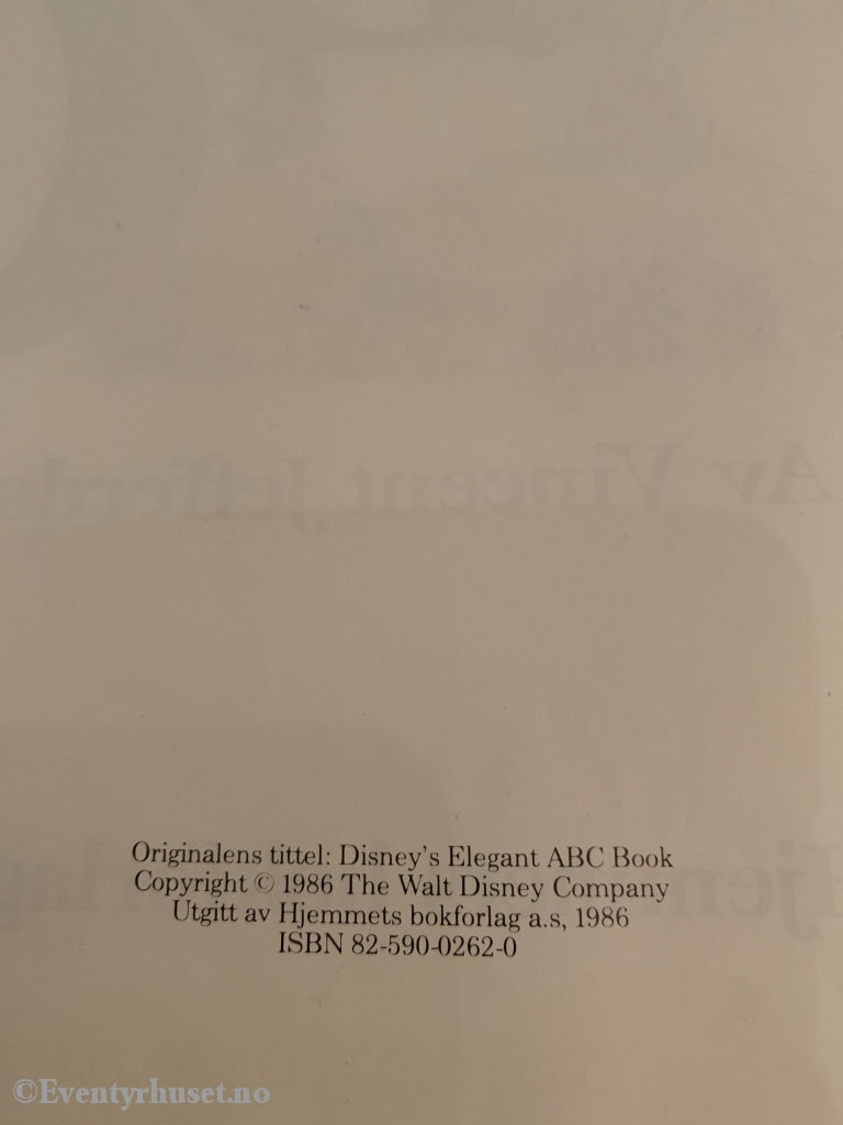 Disneys Store Bokstavbok Abc. 1986. Fortelling