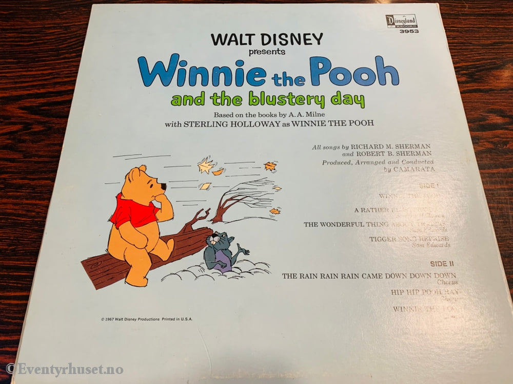 Disneys Winnie The Pooh And Blustery Day. 1967. Lp. Lp Plate