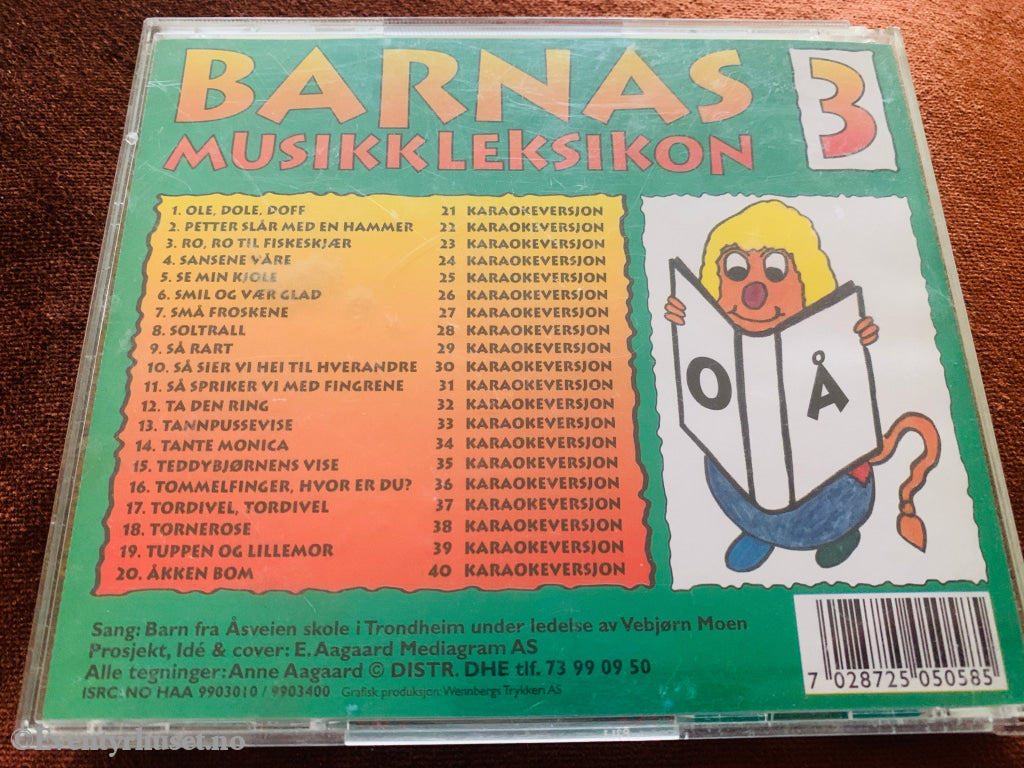 Diverse artister. 1999. Barnas Musikkleksikon 3. Musikk på CD.