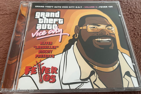 Diverse artister. 2002. Grand Theft Auto: Vice City O.S.T. Volume 6 – Fever 105. Musikk på CD.