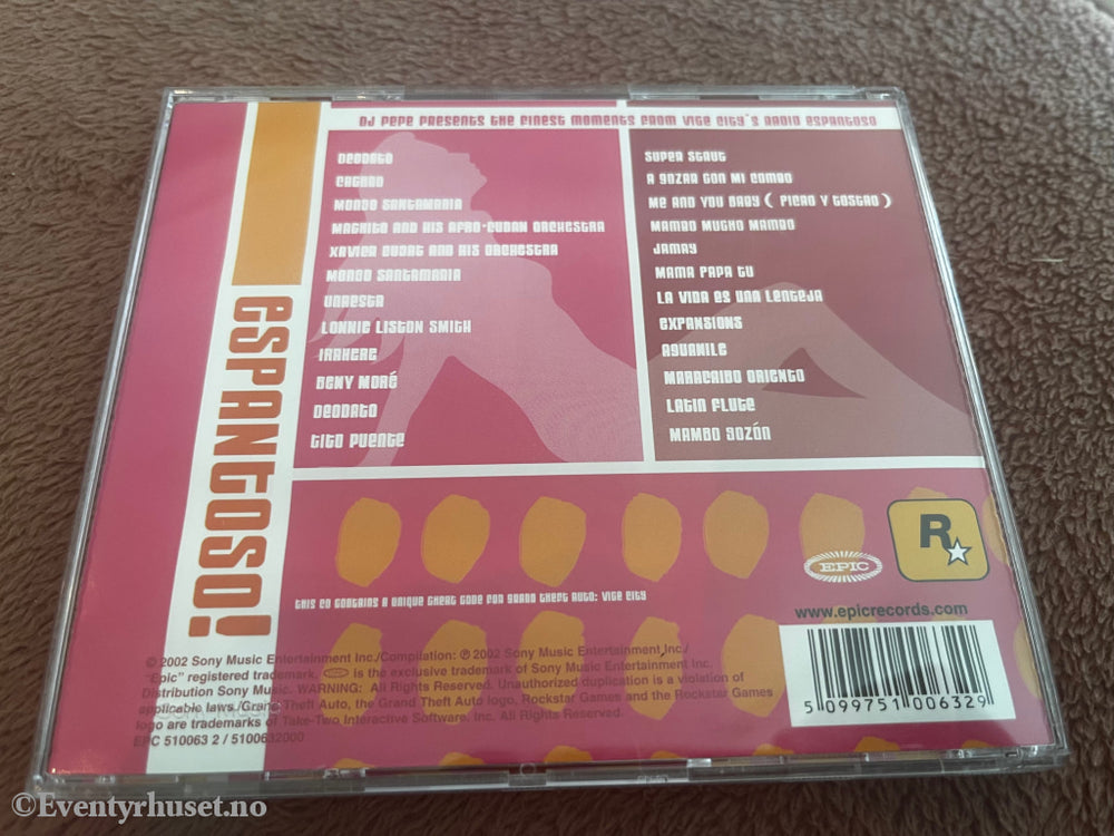 Diverse artister. 2002. Grand Theft Auto: Vice City O.S.T. Volume 7 – Radio Espantoso. Musikk på CD.