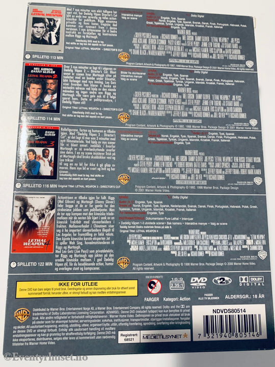 Dødelig Våpen. Dvd Samleboks.