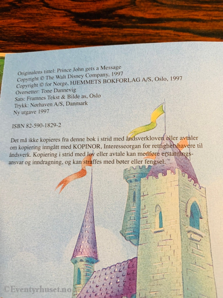 Donald Ducks Bokklubb. 1997. Robin Hood - Prins Johan Får Et Brev. Bokklubb