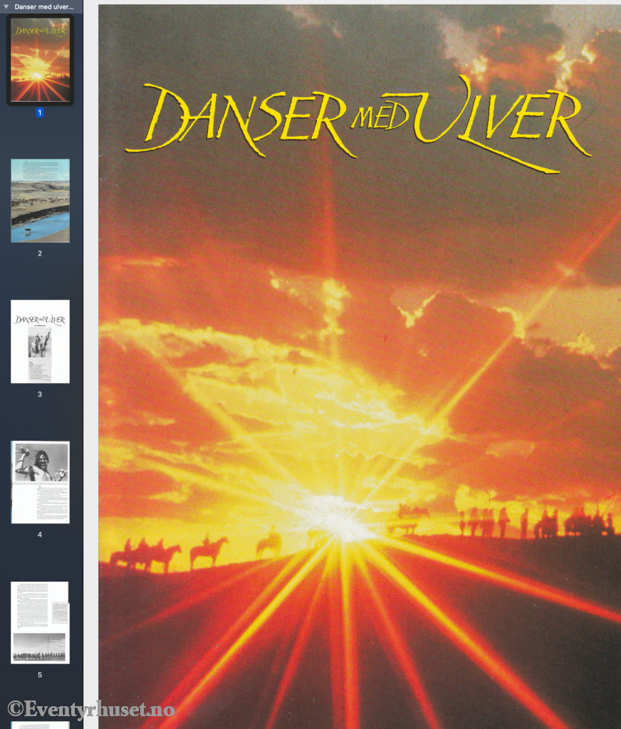 Download: Danser Med Ulver. Unik Brosjyre På 18 Sider Norsk Tekst (Vaskeseddel). Digital Fil I
