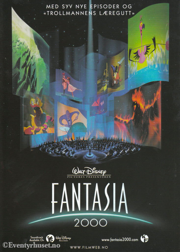 Download: Disney´s Fantasia 2000. Unik Brosjyre På 4 Sider Med Norsk Tekst (Vaskeseddel). Digital