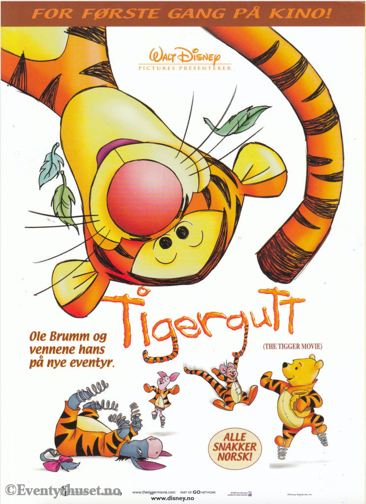 Download: Disney´s Tigergutt. Unik Brosjyre På 4 Sider Med Norsk Tekst (Vaskeseddel). Digital Fil I