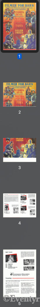 Download: Filmer For Barn. Unik Brosjyre På 6 Sider Med Norsk Tekst (Vaskeseddel). Digital Fil I