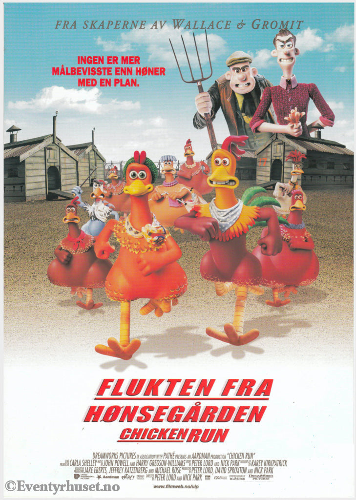 Download: Flukten Fra Hønsegården - Chicken Run. Unik Brosjyre På 4 Sider Med Norsk Tekst