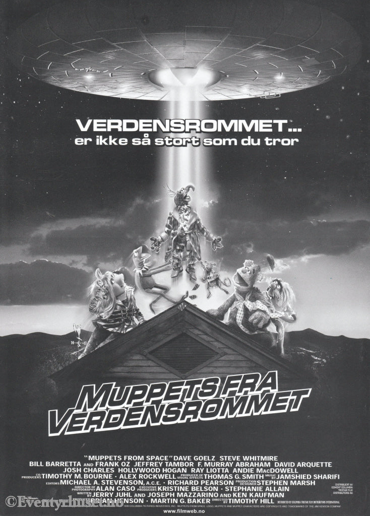 Download: Jim Henson´s Muppets Fra Verdensrommet. Unik Brosjyre På 2 Sider Med Norsk Tekst