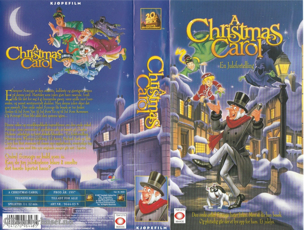 Download / Stream: A Christmas Carol (En Julefortelling). 1997. Vhs. Norwegian Subtitles. Vhs