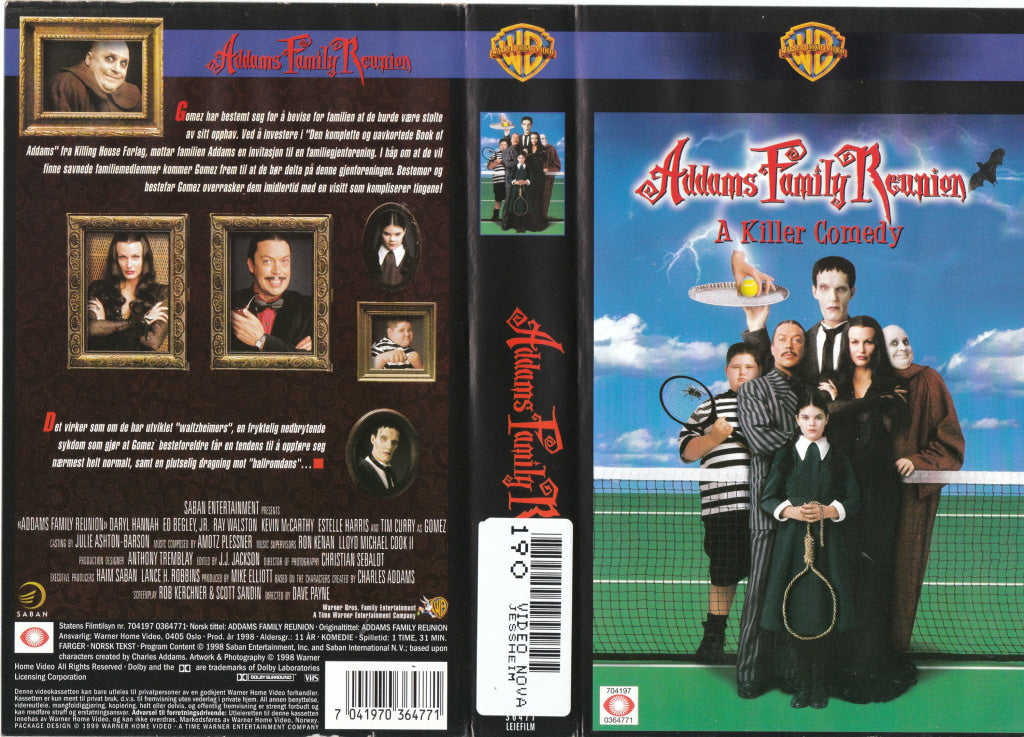 Download / Stream: Adams Family Reunion. 1998. VHS SB. Norwegian subtitles. VHS