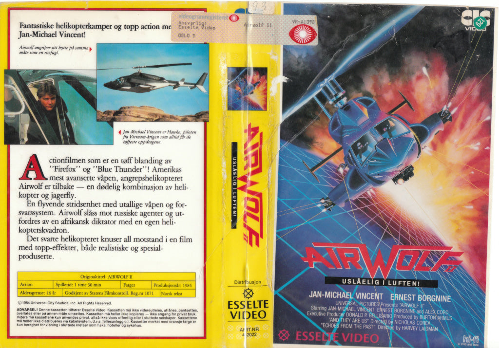 Download / Stream: Airwolf 2. 1984. Vhs Big Box. Norwegian Subtitles.