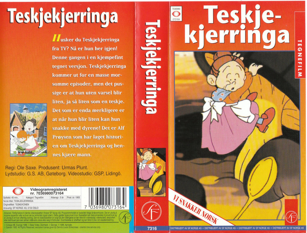 Download / Stream: Alf Prøysen’s Teskjekjerringa. 1983. Vhs. Norwegian. Vhs