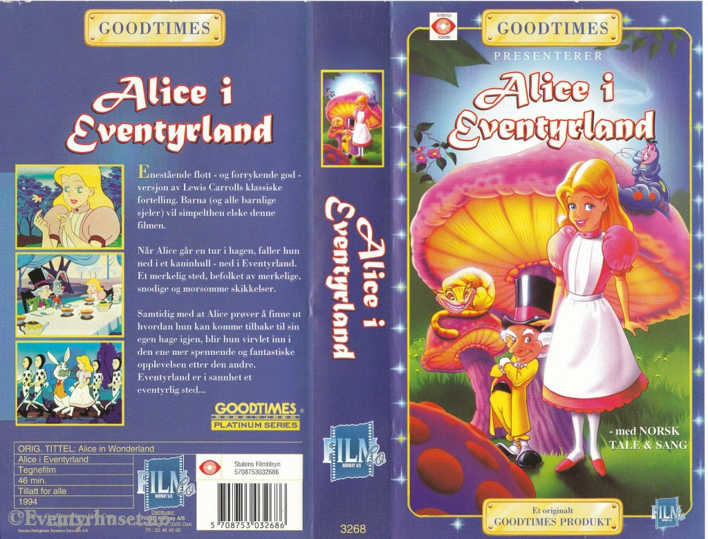 Download / Stream: Alice I Eventyrland - Jungelens Konge (Goodtimes Presenterer). 1994. Vhs.