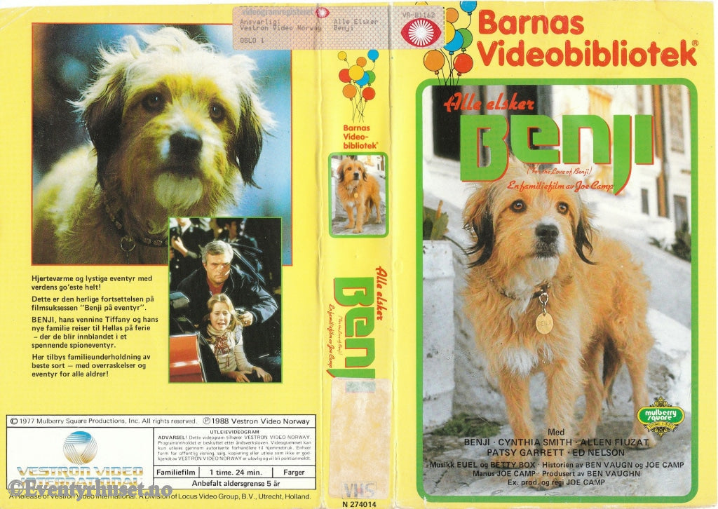 Download / Stream: Alle Elsker Benji. Vhs Big Box. Norwegian Subtitles.