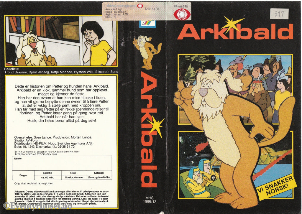 Download / Stream: Arkibald. 1980/85. Vhs Big Box. Norwegian Dubbing.